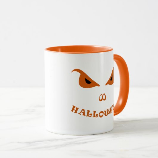 Halloween beängstigendes Gesicht Tasse (VorderseiteRechts)