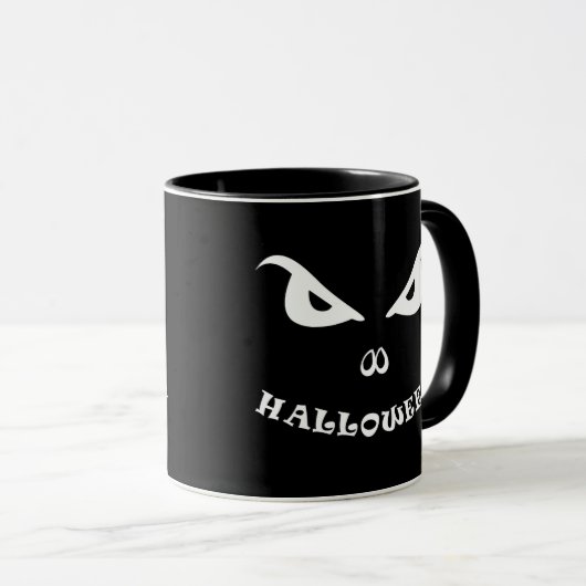 Halloween beängstigendes Gesicht Tasse (VorderseiteRechts)