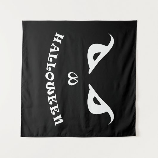 Halloween beängstigendes Gesicht Wandteppich (Vorderseite (Horizontal))