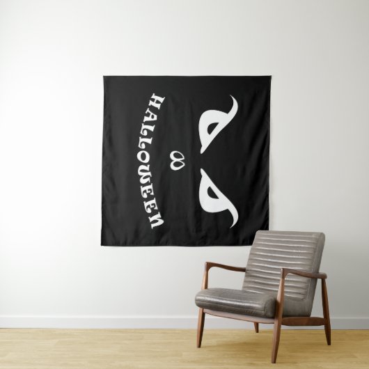 Halloween beängstigendes Gesicht Wandteppich (Beispiel (Horizontal))