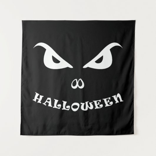 Halloween beängstigendes Gesicht Wandteppich (Vorderseite)