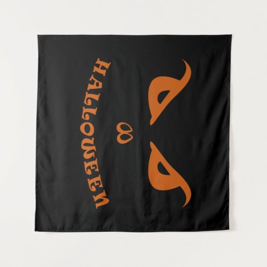 Halloween beängstigendes Gesicht Wandteppich (Vorderseite (Horizontal))