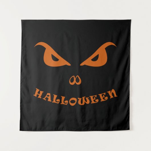 Halloween beängstigendes Gesicht Wandteppich (Vorderseite)