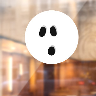 Halloween beängstigendes Gespenstergesicht, unheim Fensteraufkleber
