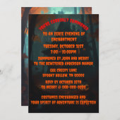 Halloween Beängstigendes Herrenhaus KostümParty Ei Einladung (Vorne/Hinten)