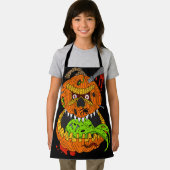 Halloween Beängstigendes Kürbismonster des Bösen K Schürze (Insitu)