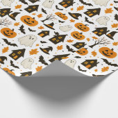 Halloween Beängstigendes Muster - Spooky & Festiva Geschenkpapier (Ecke)