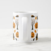 Halloween Beängstigendes Muster - Spooky & Festiva Jumbo-Tasse (Rückseite)
