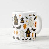 Halloween Beängstigendes Muster - Spooky & Festiva Jumbo-Tasse (Vorderseite Rechts)