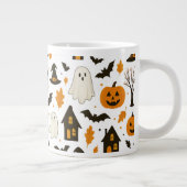 Halloween Beängstigendes Muster - Spooky & Festiva Jumbo-Tasse (Rechts)