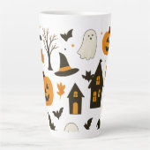 Halloween Beängstigendes Muster - Spooky & Festiva Milchtasse (Vorderseite)