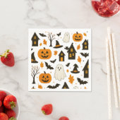 Halloween Beängstigendes Muster - Spooky & Festiva Serviette (Beispiel)