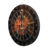 Halloween, beängstigendes Skelett Dartscheibe (Vorderseite rechts)