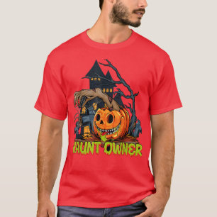 Halloween Beängstigendes Spuk Theme House Haunt Ow T-Shirt