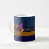 Halloween Bear and Black Cat Tasse (Vorderseite Links)
