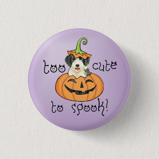 Halloween Beardie Button (Vorderseite)