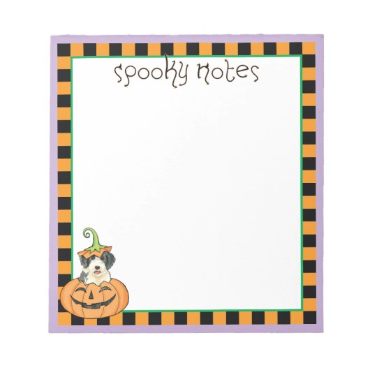 Halloween Beardie Notizblock (Vorderseite)