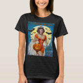 Halloween Beauty - Retro-Button T-Shirt (Vorderseite)
