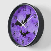 Halloween: Becken Silhouetten Lila Grunge Uhr (Winkel)