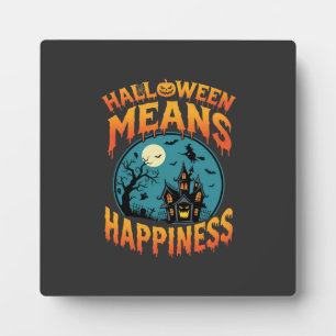 Halloween bedeutet glückliches Spukhaus Vektor Fotoplatte