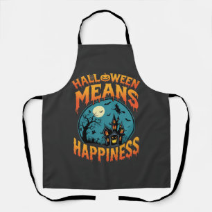 Halloween bedeutet Glückseligkeit Spukhaus Vektor Schürze