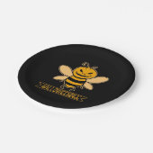 Halloween Bee Pappteller (Schrägansicht)