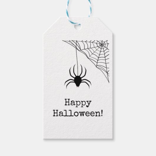 Halloween-Begleitheftel, Black Spider, Goodie-Tag Geschenkanhänger (Vorderseite)