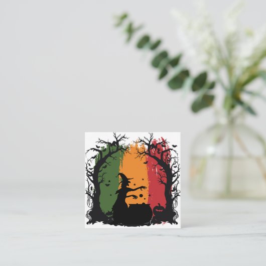 Halloween Begleitkarte (Stehend Vorderseite)