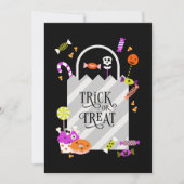 Halloween-Begrüßungskarte für Trick oder Treat Bag Einladung (Vorderseite)