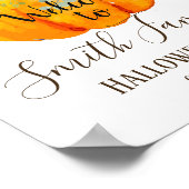 Halloween-Begrüßungsschild Poster (Ecke)