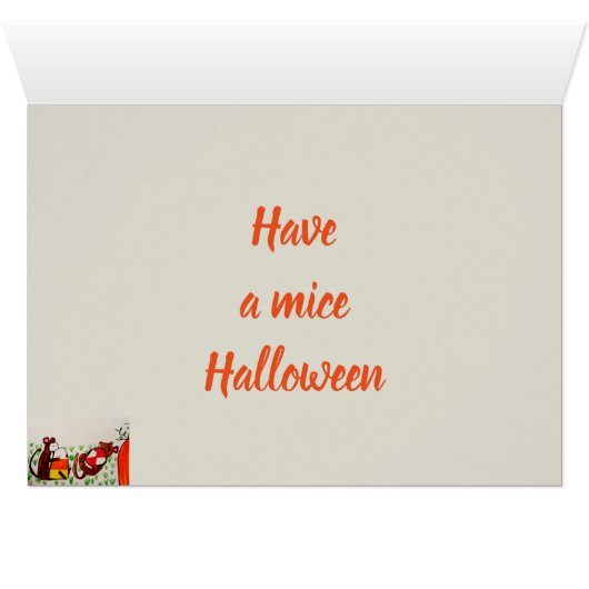 HALLOWEEN BEI MS. MAUSHAUS-Karte (Innenansicht Horizontal (Unten))