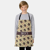 Halloween Beige Gray Minimal Muster Schürze (Getragen)