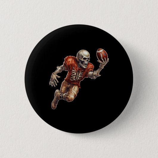 Halloween beim Fußballspiel Cooler Touchdown-Spiel Button (Vorderseite)