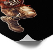 Halloween beim Fußballspiel Cooler Touchdown-Spiel Poster (Ecke)