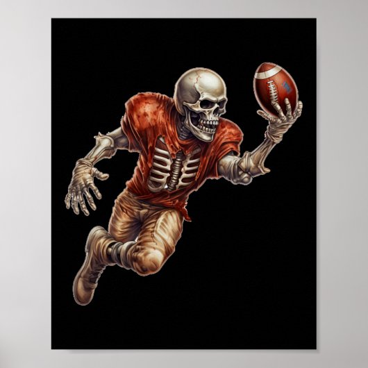 Halloween beim Fußballspiel Cooler Touchdown-Spiel Poster (Vorne)