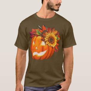 Halloween Bekleidung Herbst Jackolantern Sunflo T-Shirt