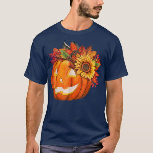 Halloween Bekleidung Herbst Jackolantern Sunflo T-Shirt