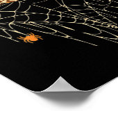 Halloween Bekleidung Spinnennetz Fall Pumpkin Chee Poster (Ecke)