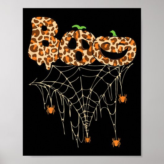 Halloween Bekleidung Spinnennetz Fall Pumpkin Chee Poster (Vorne)