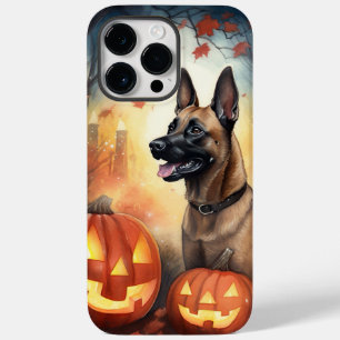 Halloween Belgisch Malinoi mit Pumpkins Beängstige Case-Mate iPhone 14 Pro Max Hülle