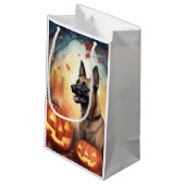 Halloween Belgisch Malinoi mit Pumpkins Beängstige Kleine Geschenktüte (Rückseite Schrägansicht)