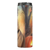 Halloween Belgisch Malinoi mit Pumpkins Beängstige Thermosbecher (Rückseite)