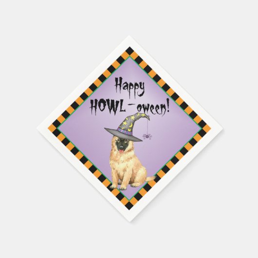 Halloween belgische Tervuren Serviette (Ecke)
