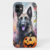 Halloween belgischer Schäferhund mit Pumpkins Beän Case-Mate iPhone Hülle (Rückseite)