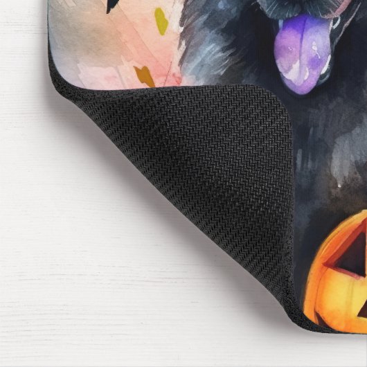 Halloween belgischer Schäferhund mit Pumpkins Beän Mousepad (Ecke)