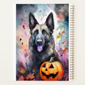 Halloween belgischer Schäferhund mit Pumpkins Beän Planer (Rückseite)