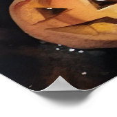 Halloween Bengalische Katze mit Pumpkins Beängstig Poster (Ecke)