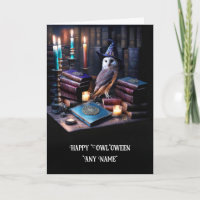 Halloween benutzerdefinierter Name mit süßer Eule
