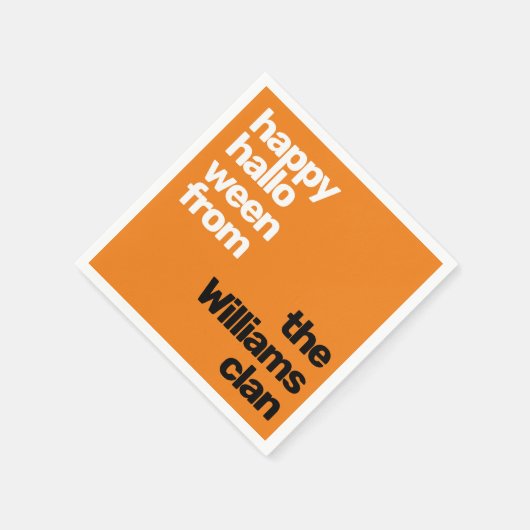 Halloween - Benutzerdefiniertes Party Orange Serviette (Ecke)