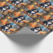 Halloween Berg mit Kürpen Beängstigend Geschenkpapier (Ecke)